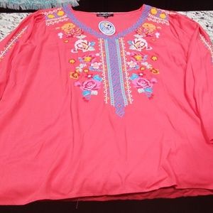 Coral blouse